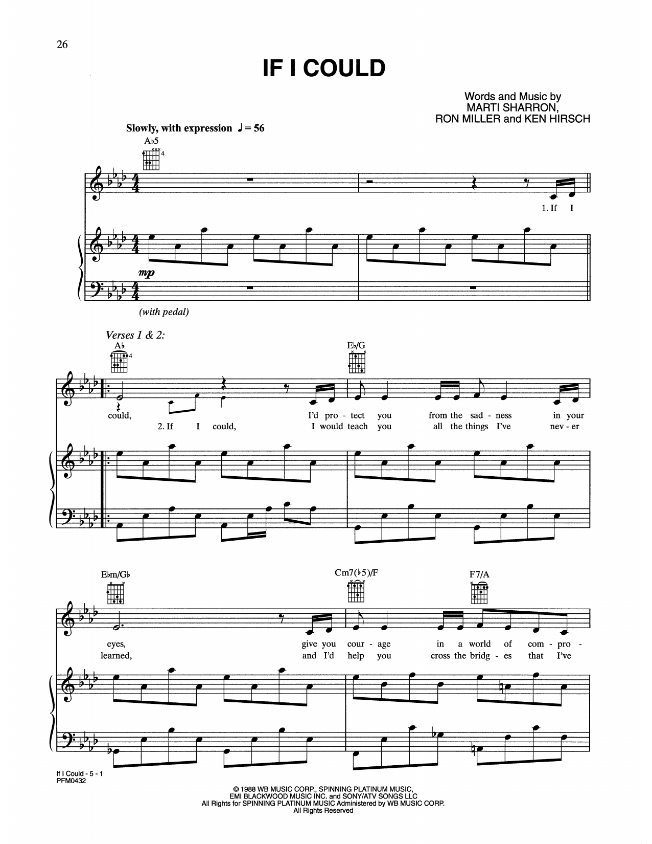 Celine Dion If I Could Sheet Music Notes & Chords for Piano, Vocal & Guitar Chords (Right-Hand Melody) - Download or Print PDF