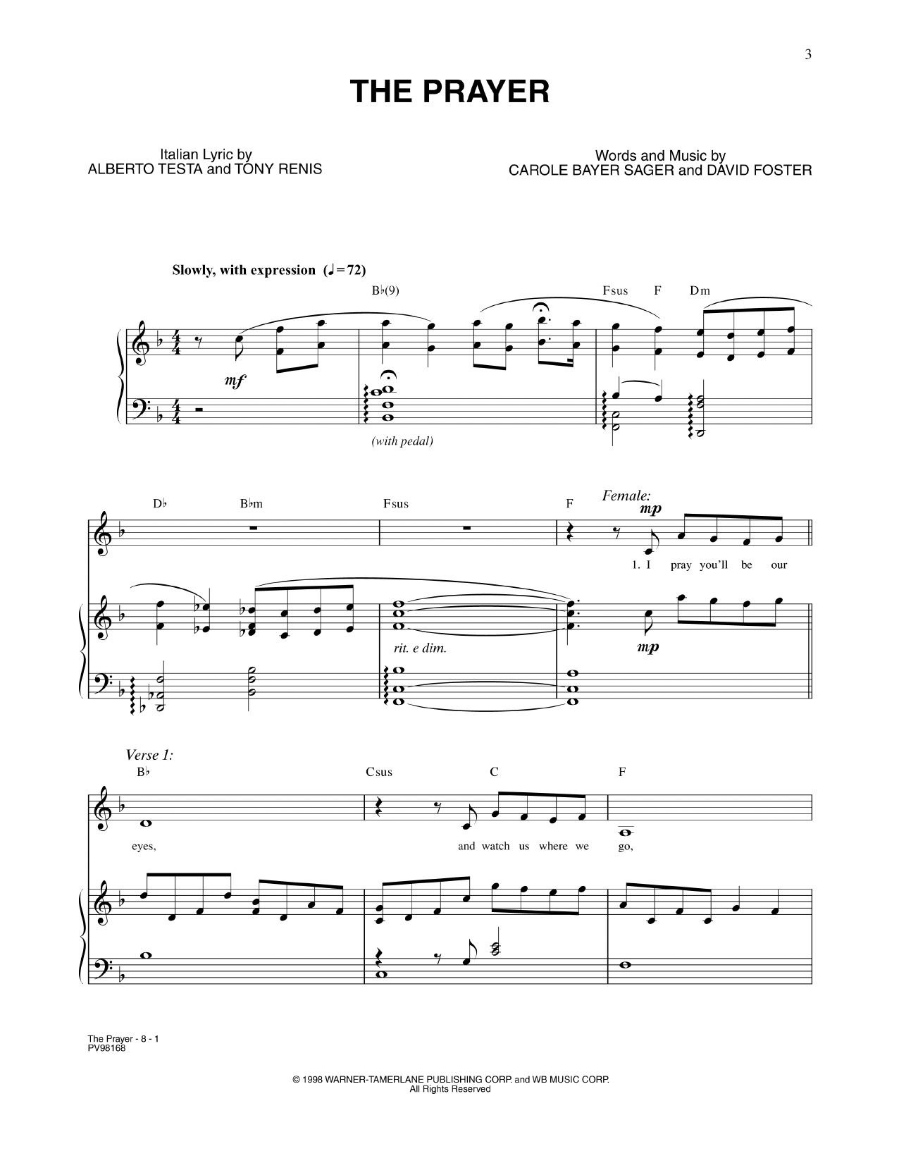 Celine Dion Andrea Bocelli quot The Prayer (English Language Version