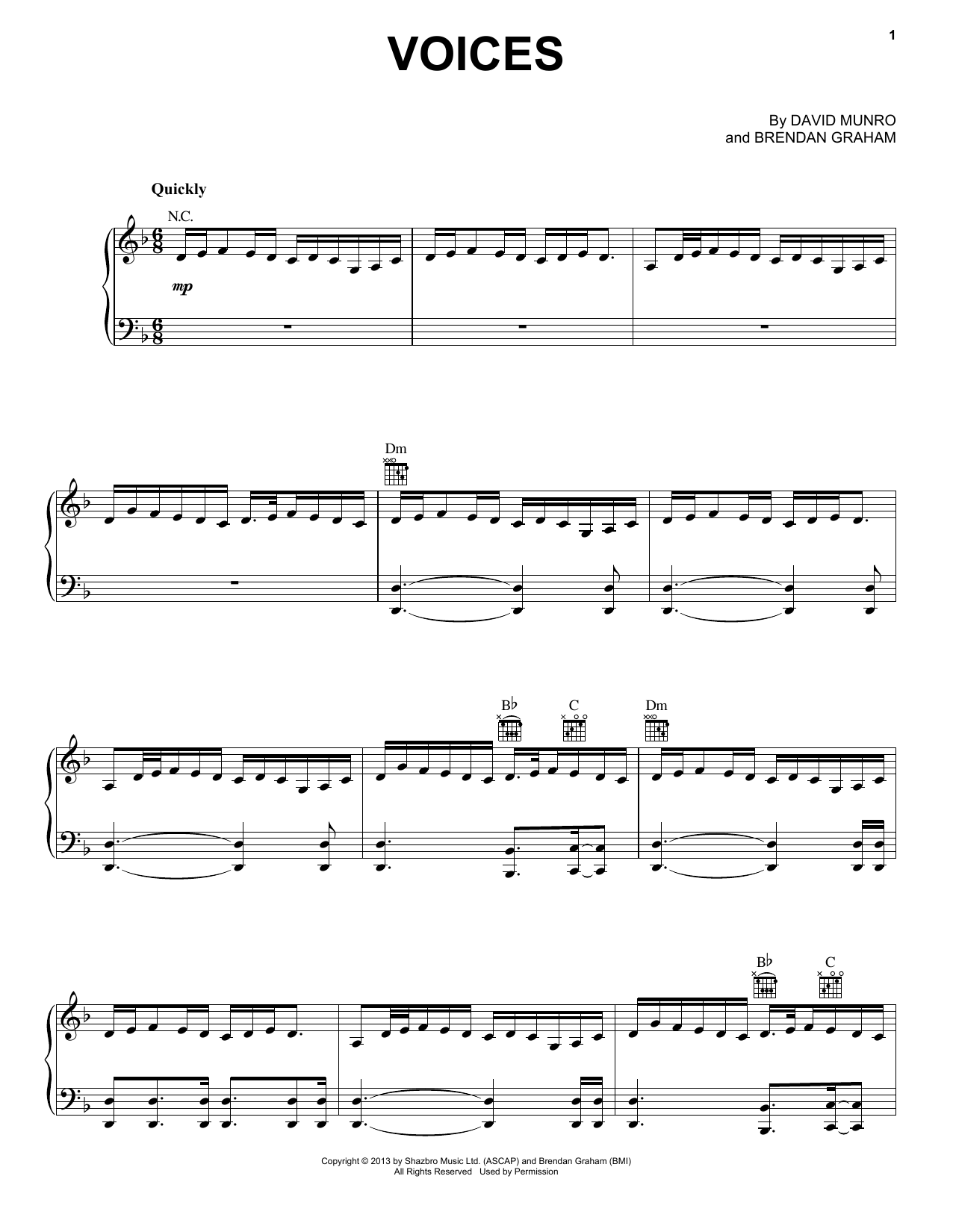 Celtic Thunder Voices Sheet Music Notes & Chords for Piano, Vocal & Guitar (Right-Hand Melody) - Download or Print PDF