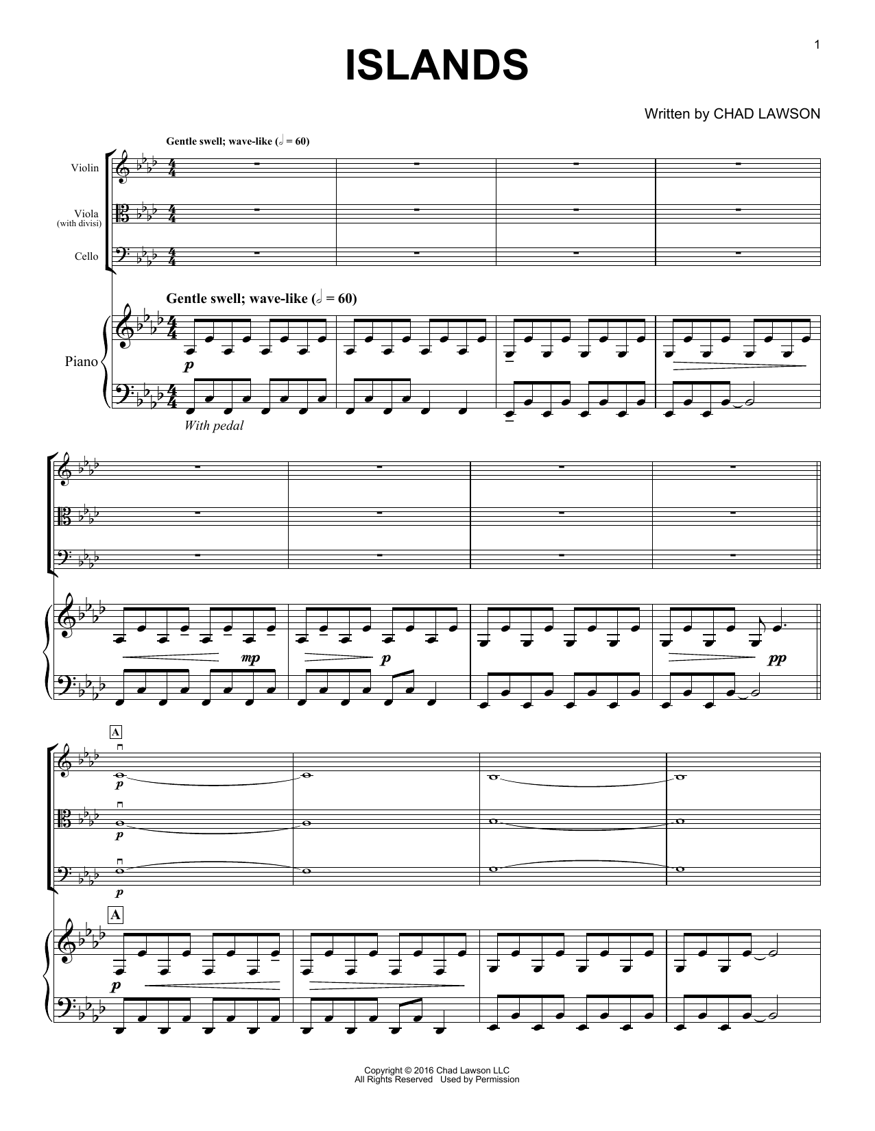 Chad Lawson Islands Sheet Music Notes & Chords for Piano Solo - Download or Print PDF