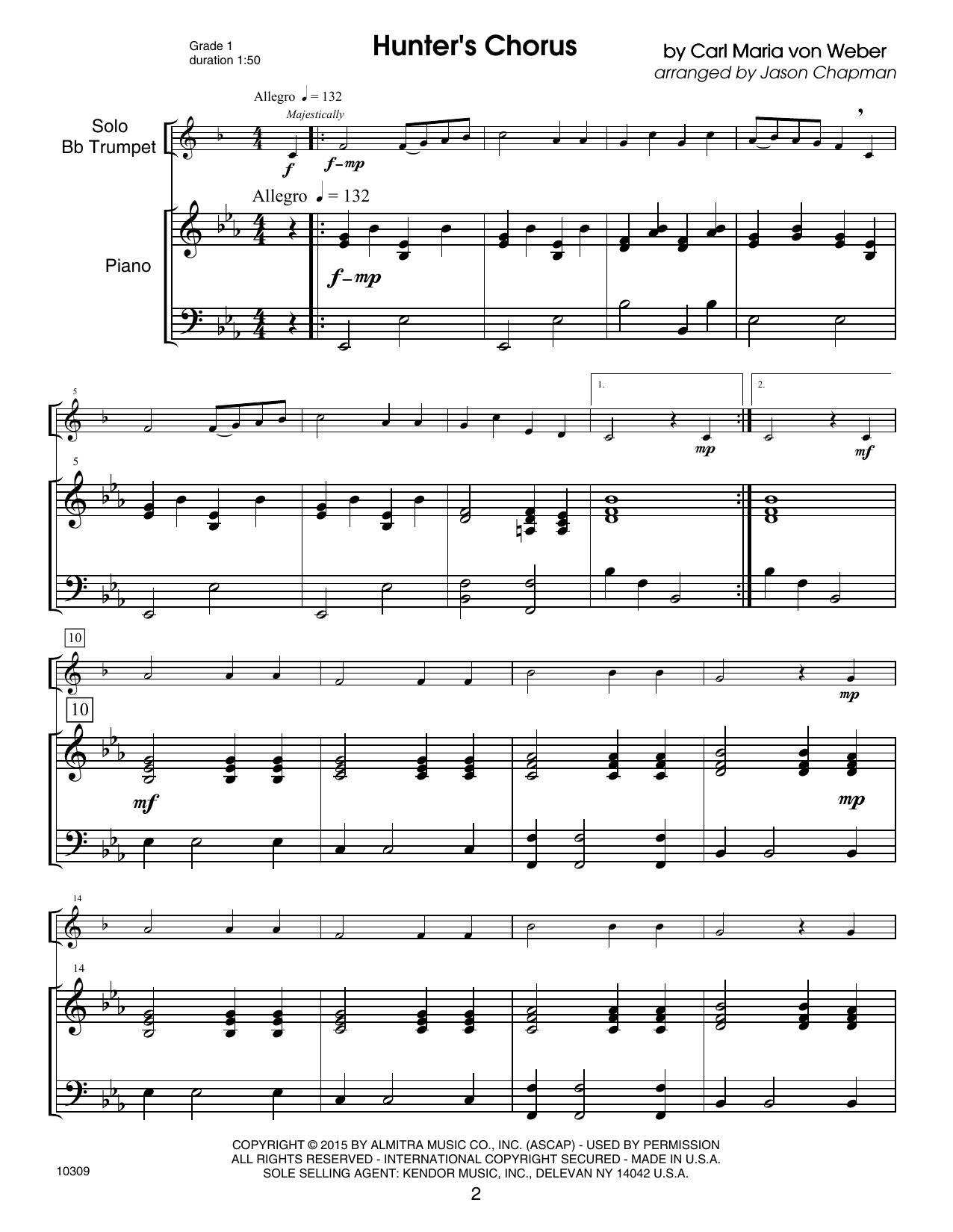 Kendor Debut Solos - Bb Trumpet - Piano Accompaniment sheet music