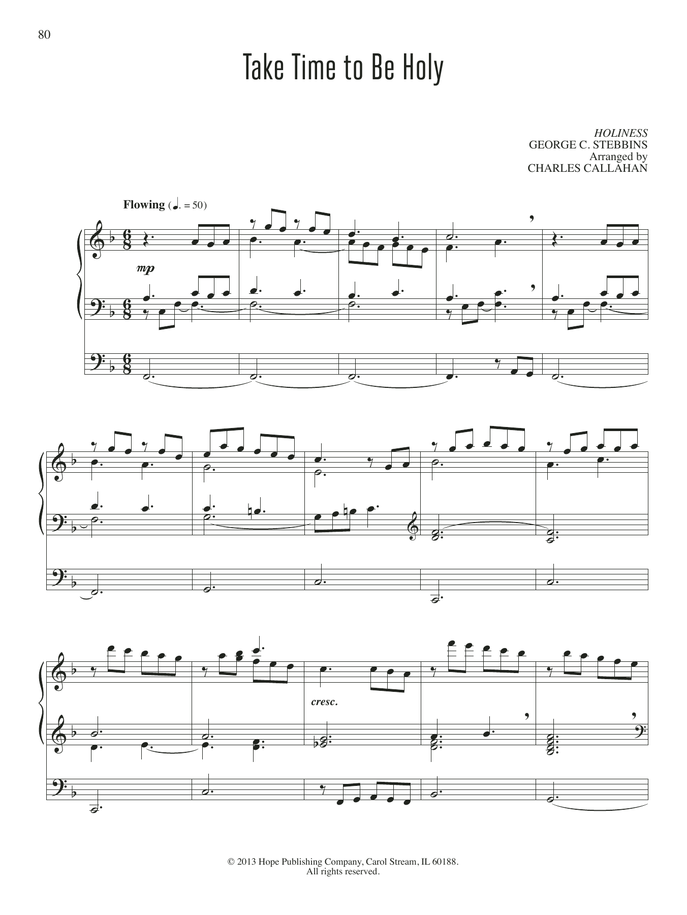 Charles Callahan Take Time To Be Holy Sheet Music Notes & Chords for Organ - Download or Print PDF