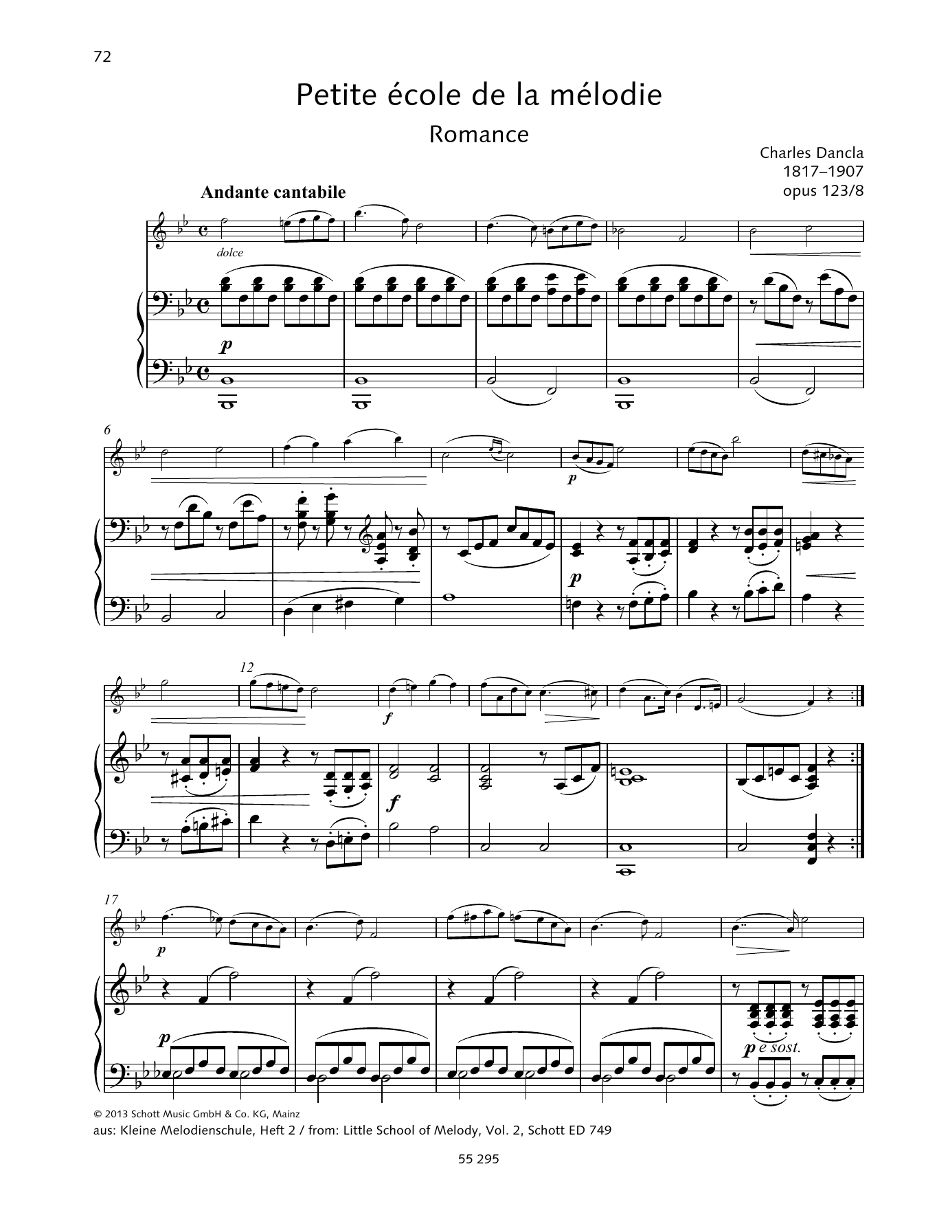 Charles Dancla Petite école de la mélodie Sheet Music Notes & Chords for String Solo - Download or Print PDF