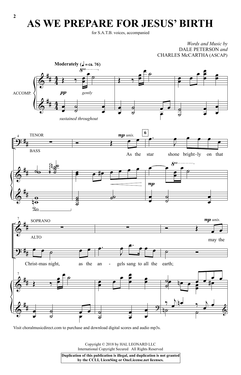 Charles McCartha As We Prepare For Jesus' Birth Sheet Music Notes & Chords for SATB - Download or Print PDF