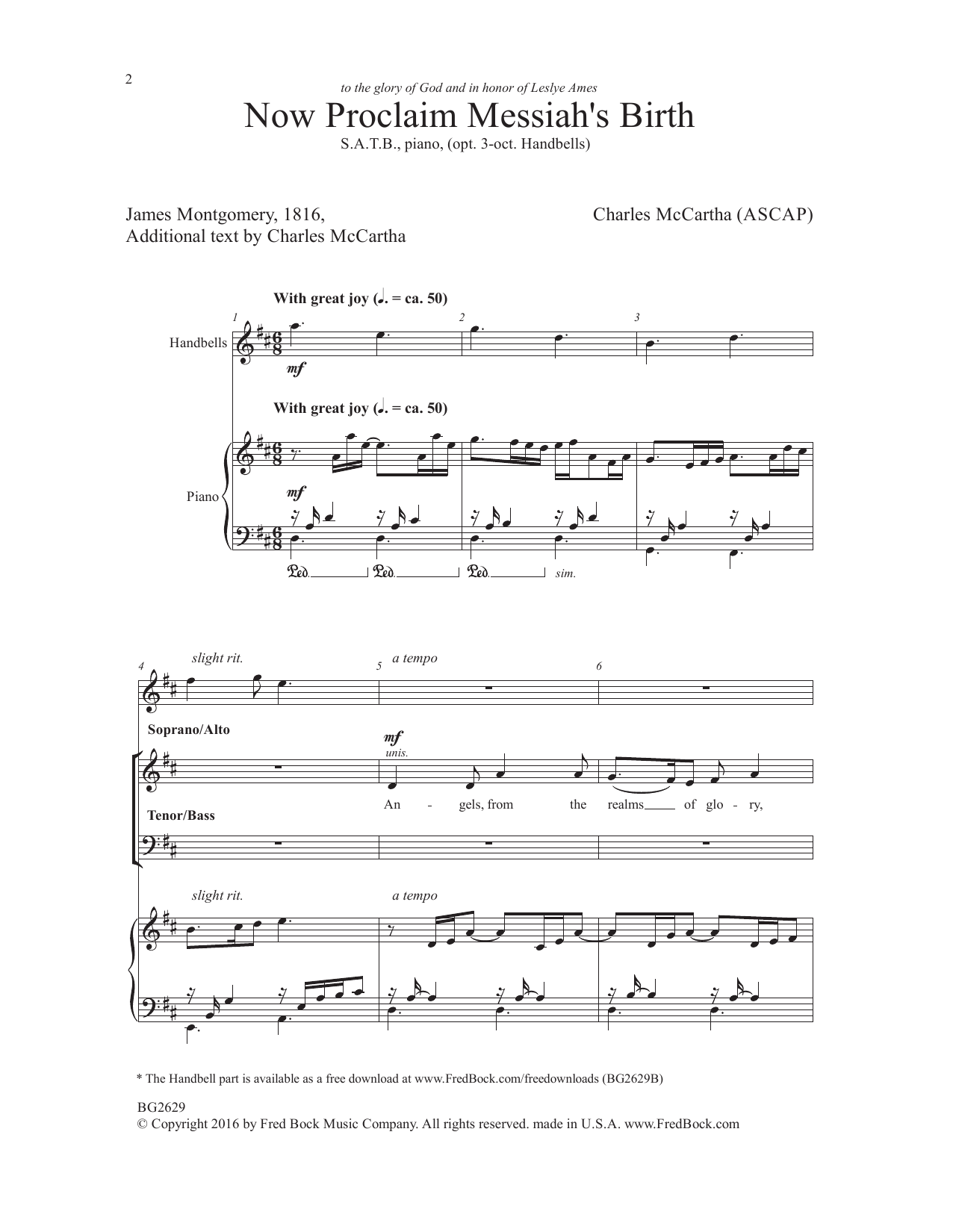 Charles McCartha Now Proclaim Messiah's Birth Sheet Music Notes & Chords for Choral - Download or Print PDF