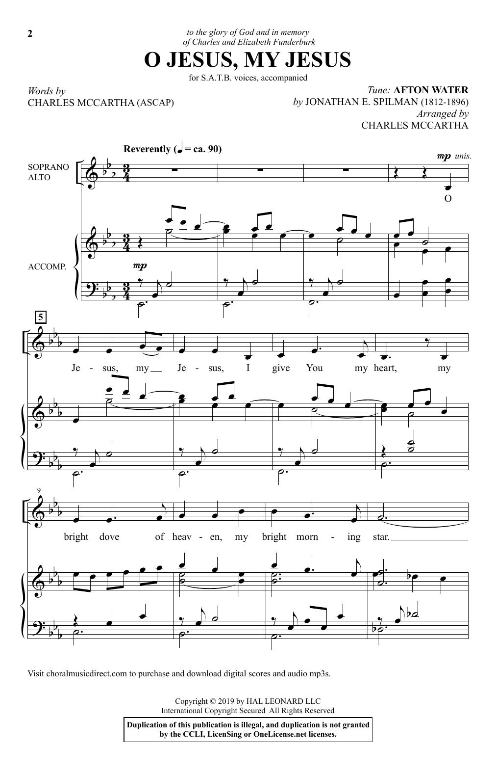 Charles McCartha O Jesus, My Jesus Sheet Music Notes & Chords for SATB Choir - Download or Print PDF