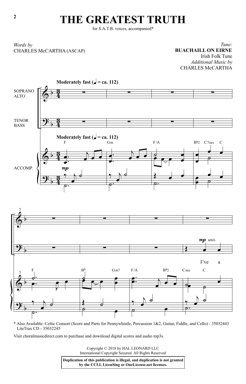 Charles McCartha The Greatest Truth Sheet Music Notes & Chords for SATB Choir - Download or Print PDF