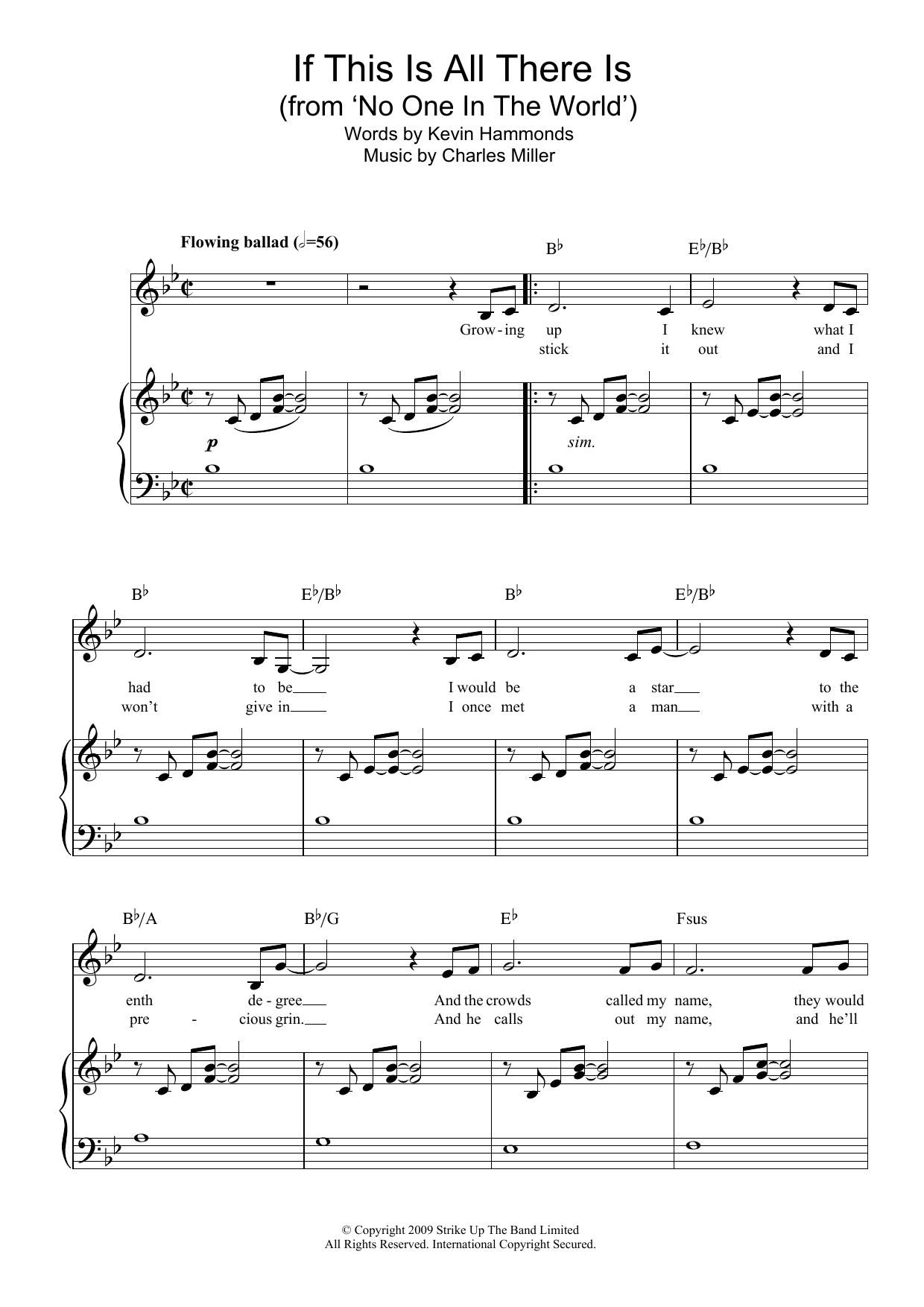 Charles Miller If This Is All There Is (from No One In The World) Sheet Music Notes & Chords for Piano & Vocal - Download or Print PDF