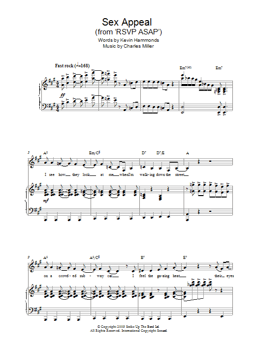 Charles Miller & Kevin Hammonds Sex Appeal (from RSVP ASAP) Sheet Music Notes & Chords for Piano & Vocal - Download or Print PDF