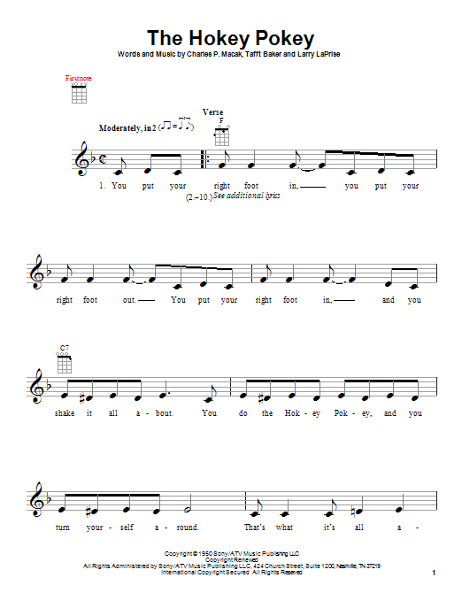 Charles P. Macak The Hokey Pokey Sheet Music Notes & Chords for Ocarina - Download or Print PDF