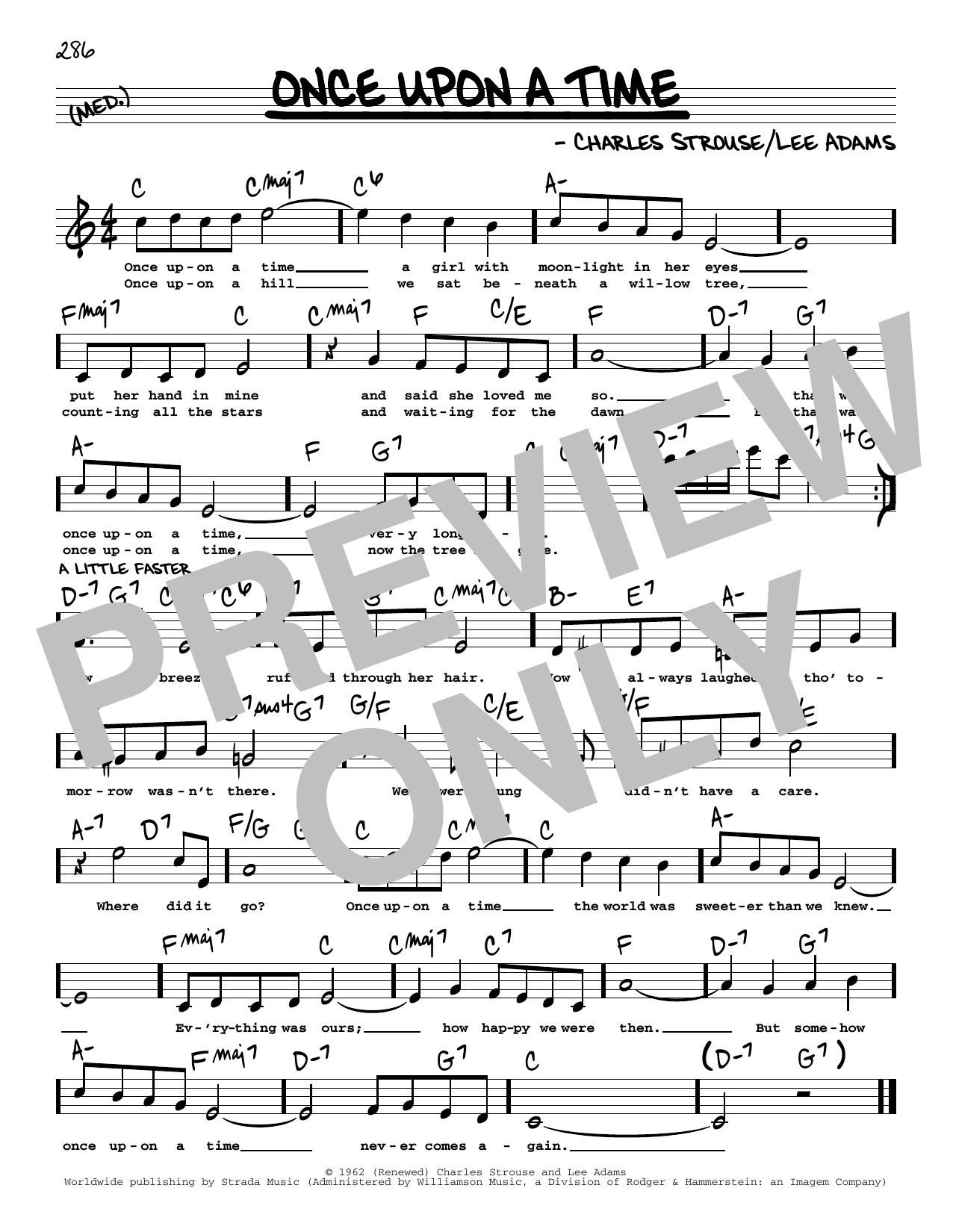 Charles Strouse Once Upon A Time (High Voice) (from All American) Sheet Music Notes & Chords for Real Book – Melody, Lyrics & Chords - Download or Print PDF