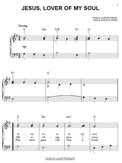 Charles Wesley Jesus, Lover of My Soul Sheet Music Notes & Chords for Choral - Download or Print PDF