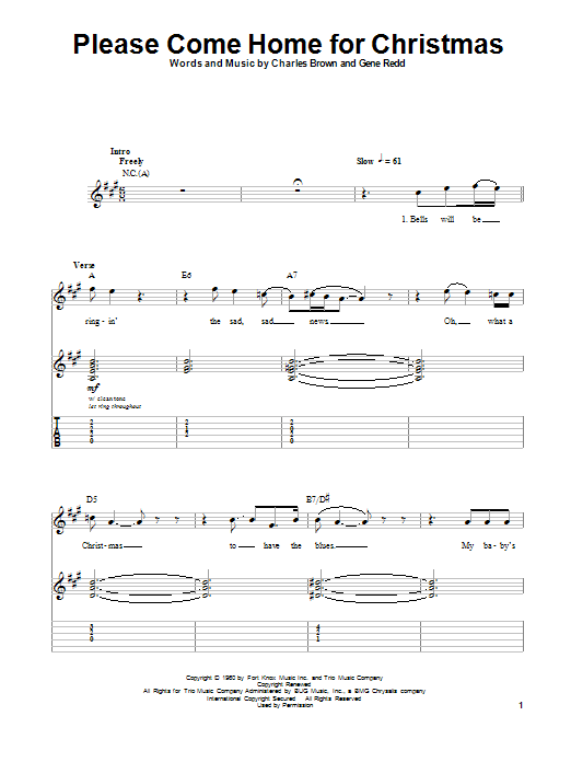 Preview Charles Brown Please Come Home For Christmas Winter sheet music, notes and chords for Flute, SKU: 191125 Please Come Home For Christmas sheet music