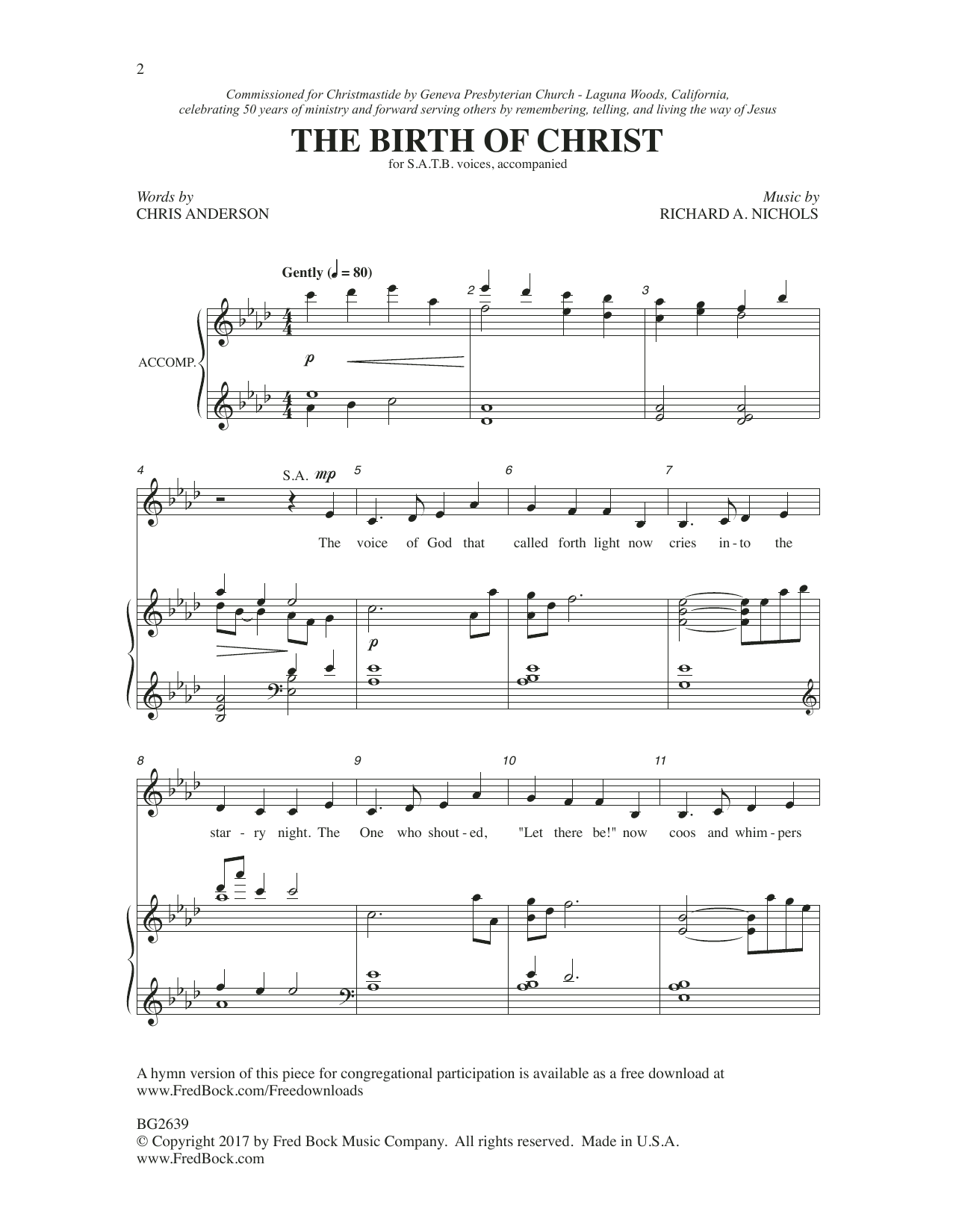 The Birth of Christ sheet music