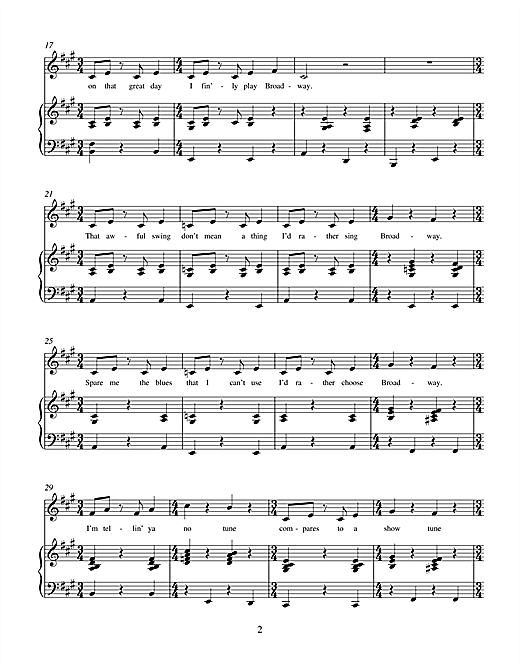 Charles Miller & Kevin Hammonds Broadway (from No One In The World) Sheet Music Notes & Chords for Piano & Vocal - Download or Print PDF