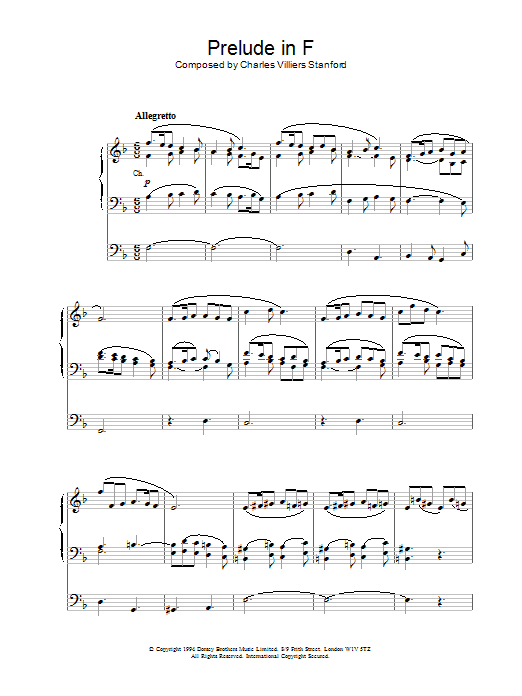 Prelude in F sheet music