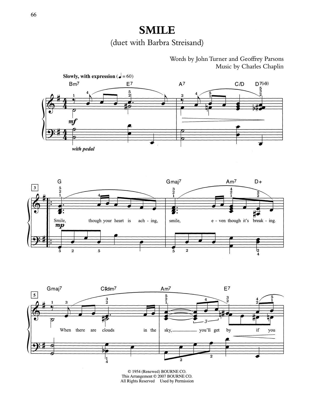 Charlie Chaplin Smile Sheet Music Notes & Chords for Easy Piano - Download or Print PDF