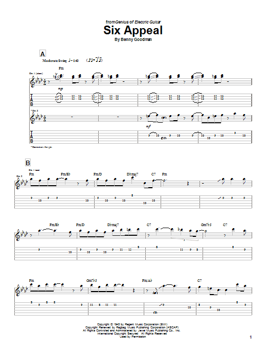 Charlie Christian Six Appeal Sheet Music Notes & Chords for Guitar Tab - Download or Print PDF Charlie Christian Six Appeal Sheet Music Notes & Chords for Guitar Tab - Download or Print PDF