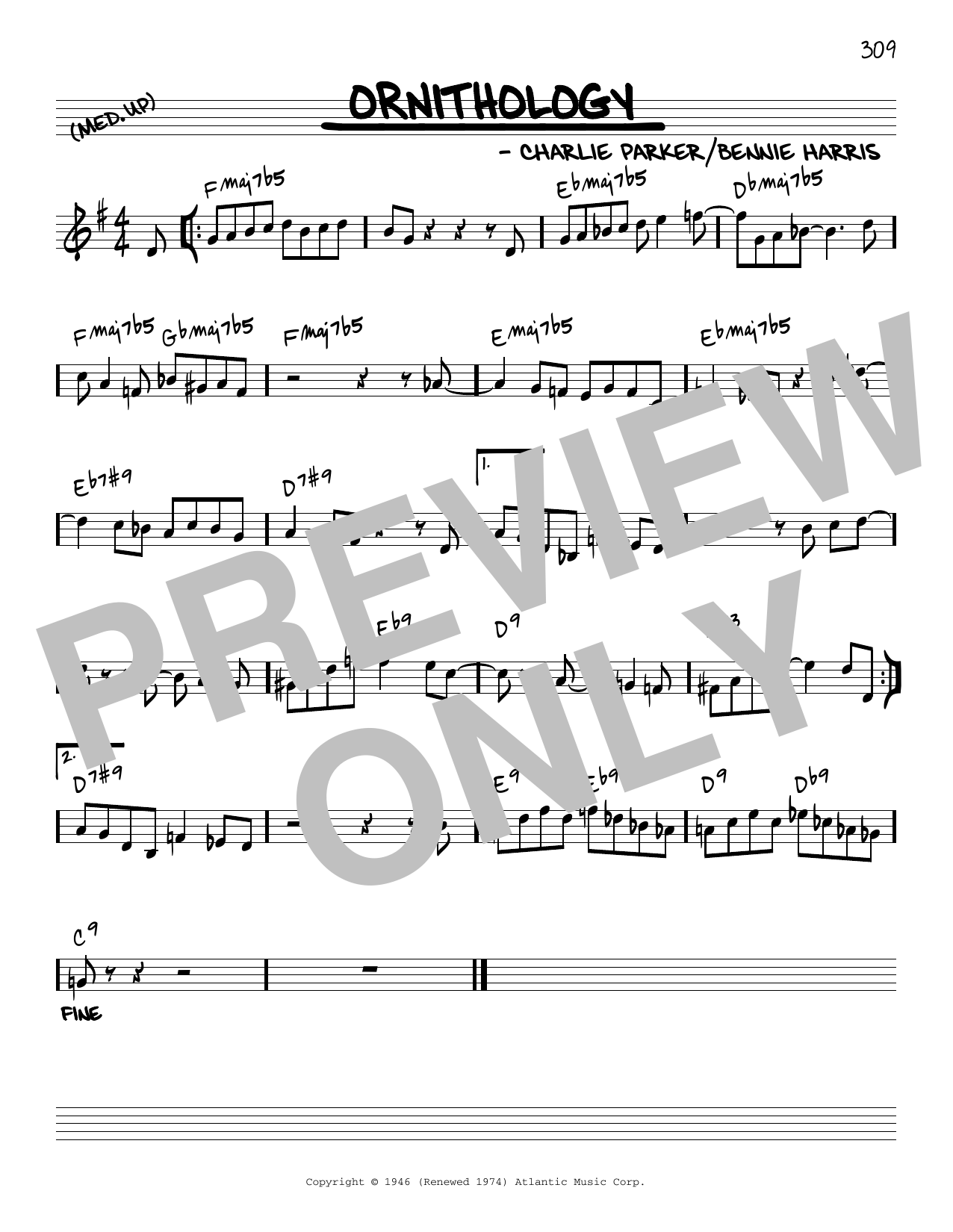 Charlie Parker Ornithology [Reharmonized version] (arr. Jack Grassel) Sheet Music Notes & Chords for Real Book – Melody & Chords - Download or Print PDF
