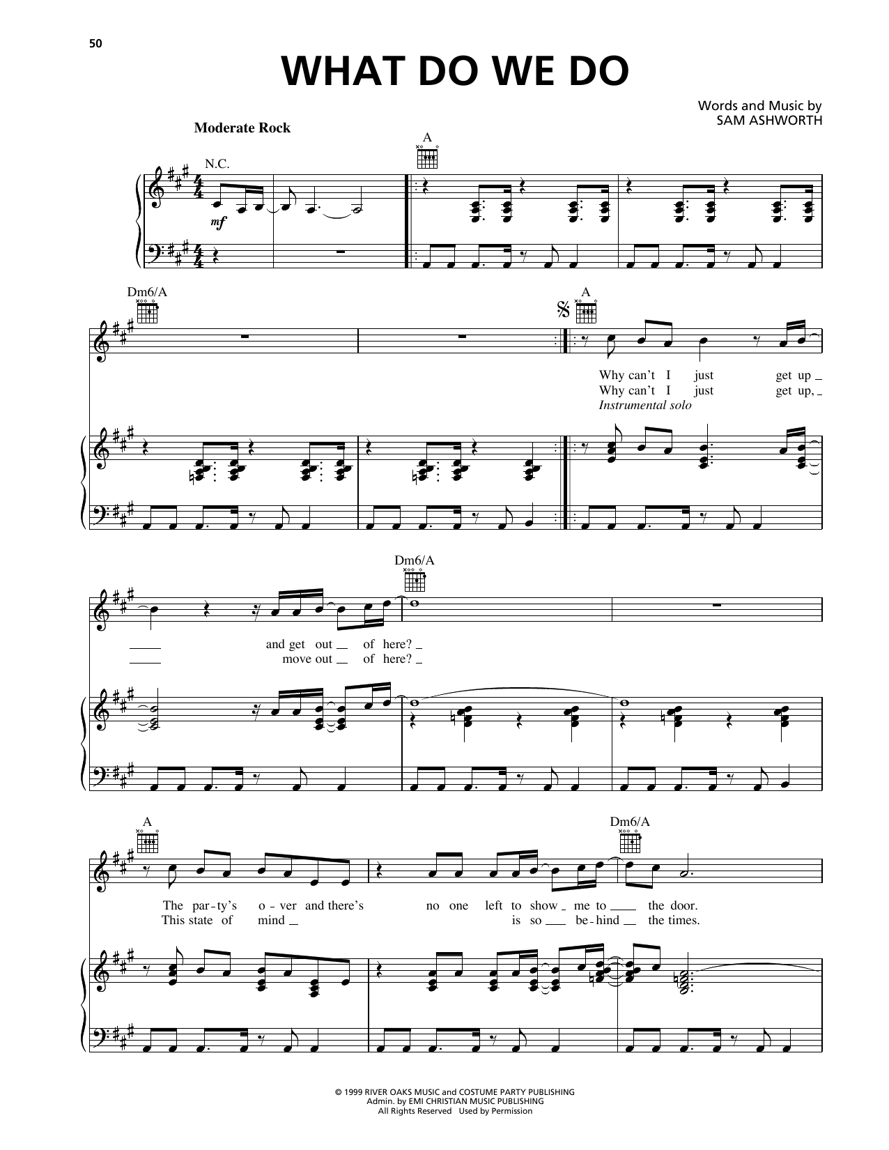 Charlie Peacock What Do We Do Sheet Music Notes & Chords for Piano, Vocal & Guitar Chords (Right-Hand Melody) - Download or Print PDF