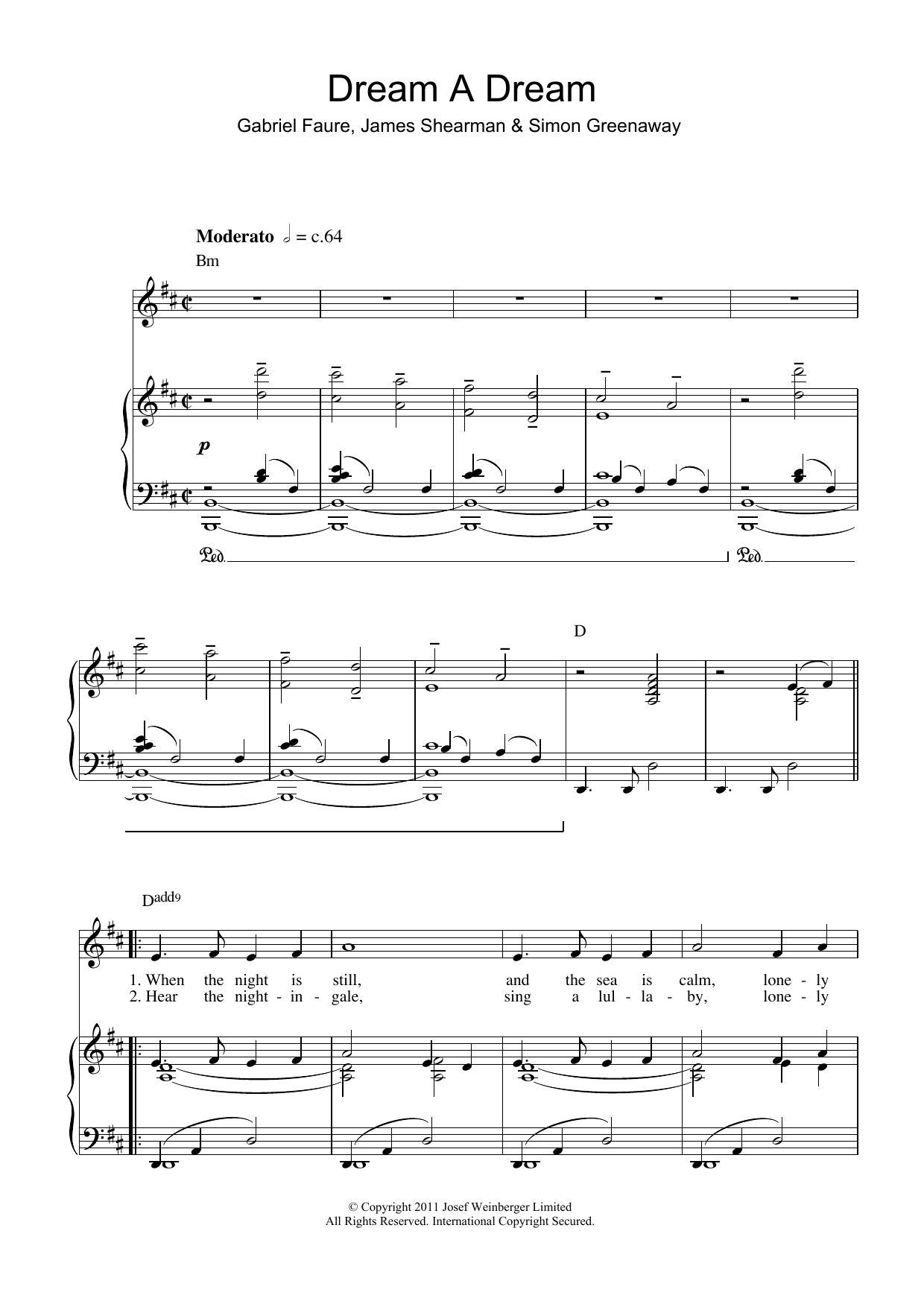 Charlotte Church Dream A Dream Sheet Music Notes & Chords for Piano, Vocal & Guitar (Right-Hand Melody) - Download or Print PDF