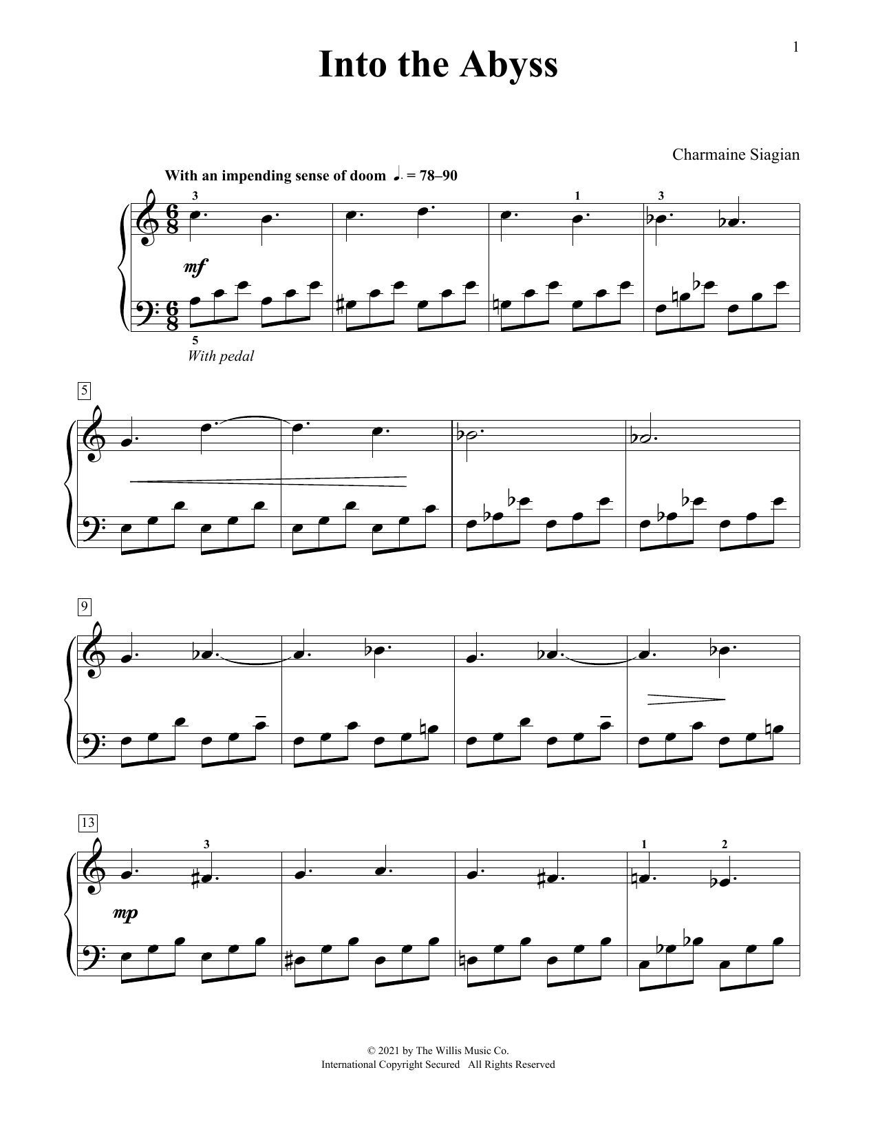 Charmaine Siagian Into The Abyss Sheet Music Notes & Chords for Educational Piano - Download or Print PDF