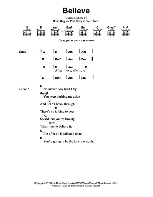 Cher Believe Sheet Music Notes & Chords for Violin - Download or Print PDF