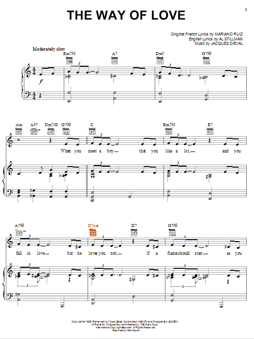 Cher The Way Of Love Sheet Music Notes & Chords for Piano, Vocal & Guitar (Right-Hand Melody) - Download or Print PDF Cher The Way Of Love Sheet Music Notes & Chords for Piano, Vocal & Guitar (Right-Hand Melody) - Download or Print PDF
