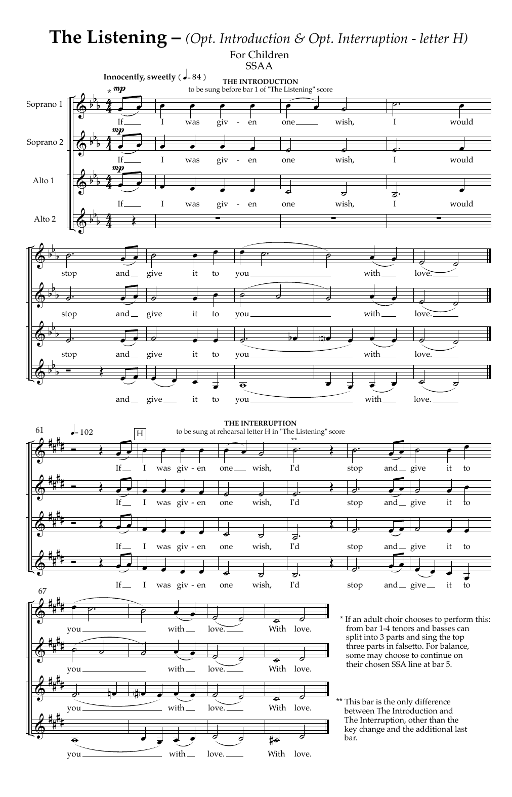 Cheryl Engelhardt The Listening Sheet Music Notes & Chords for SSATB Choir - Download or Print PDF Cheryl Engelhardt The Listening Sheet Music Notes & Chords for SSATB Choir - Download or Print PDF