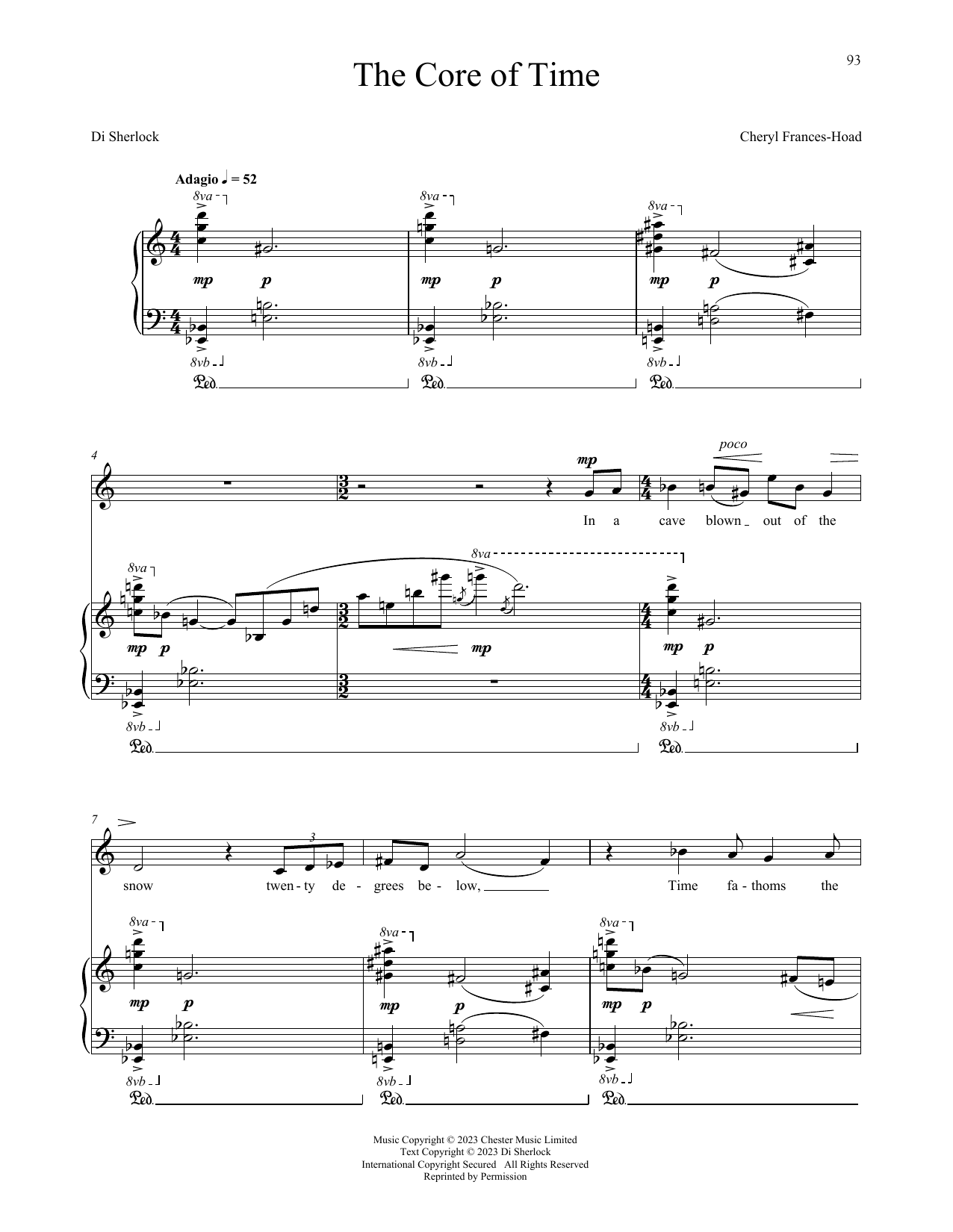 Cheryl Frances-Hoad The Core Of Time Sheet Music Notes & Chords for Piano & Vocal - Download or Print PDF