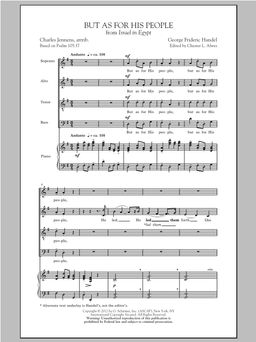 Chester Alwes But As For His People Sheet Music Notes & Chords for SATB - Download or Print PDF