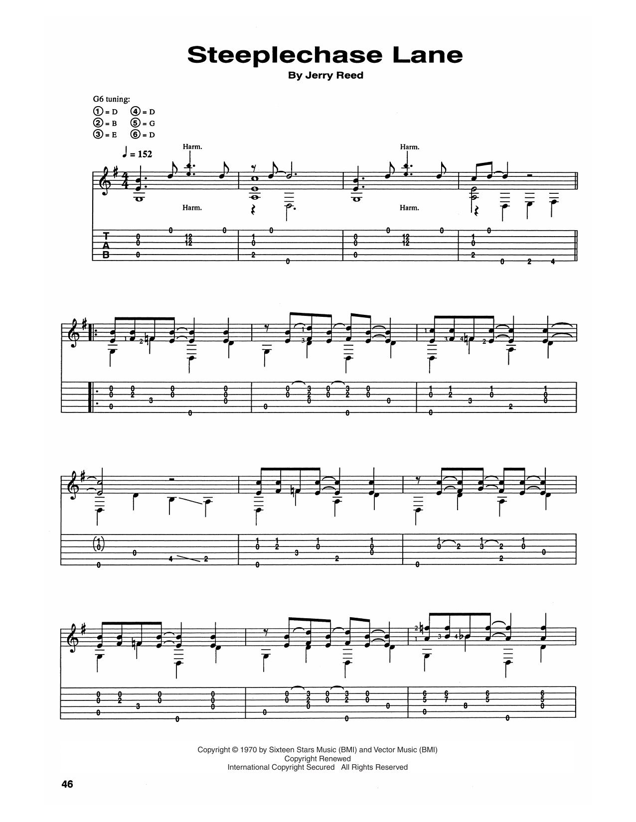 Chet Atkins Steeplechase Lane Sheet Music Notes & Chords for Guitar Tab - Download or Print PDF