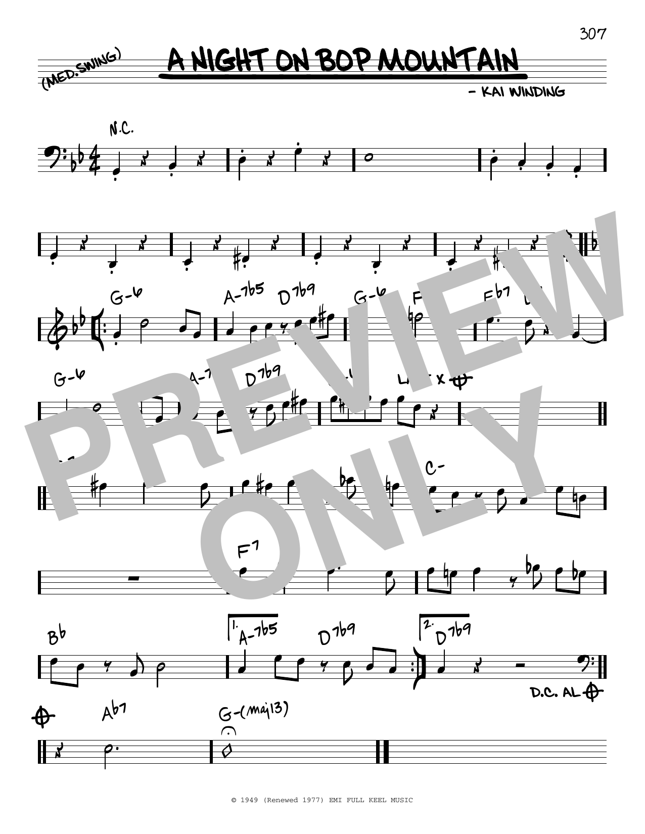Chet Baker A Night On Bop Mountain Sheet Music Notes & Chords for Real Book – Melody & Chords - Download or Print PDF