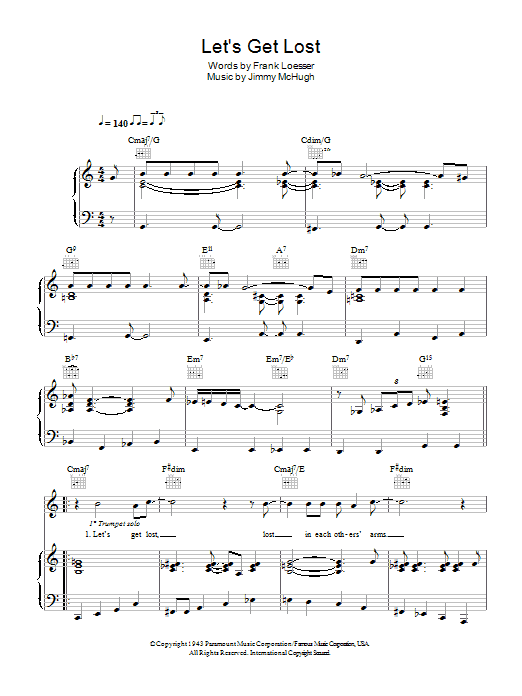 Chet Baker Let's Get Lost Sheet Music Notes & Chords for Clarinet - Download or Print PDF