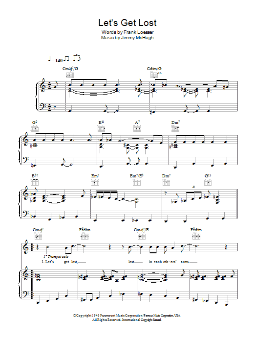 Chet Baker Let's Get Lost Sheet Music Notes & Chords for Alto Saxophone - Download or Print PDF