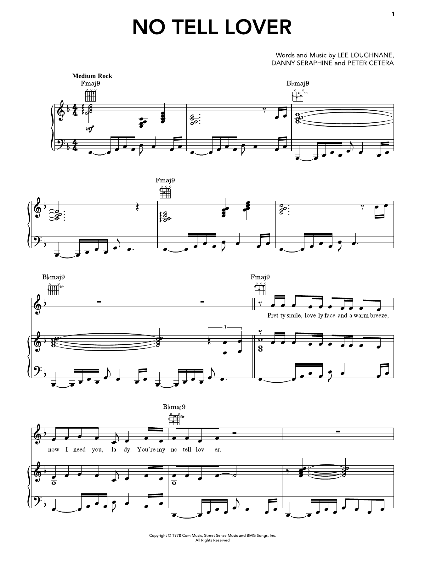 Chicago No Tell Lover Sheet Music Notes & Chords for Transcribed Score - Download or Print PDF