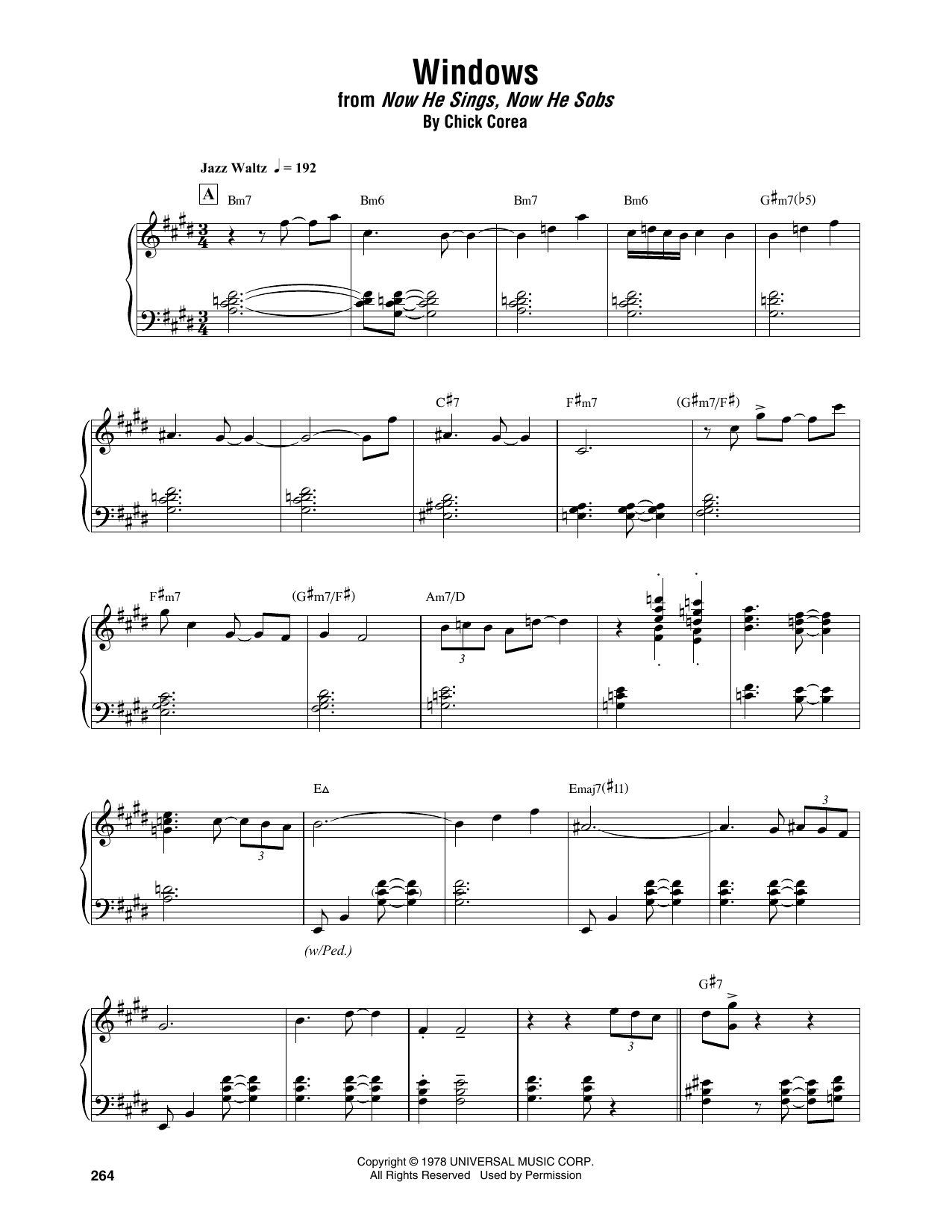 Chick Corea Elektric Band Windows Sheet Music Notes & Chords for Piano Transcription - Download or Print PDF