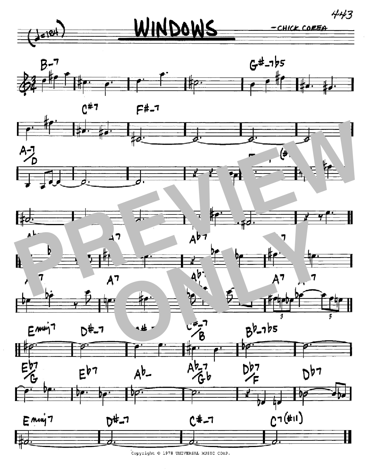 Chick Corea Windows Sheet Music Notes & Chords for Guitar Tab - Download or Print PDF