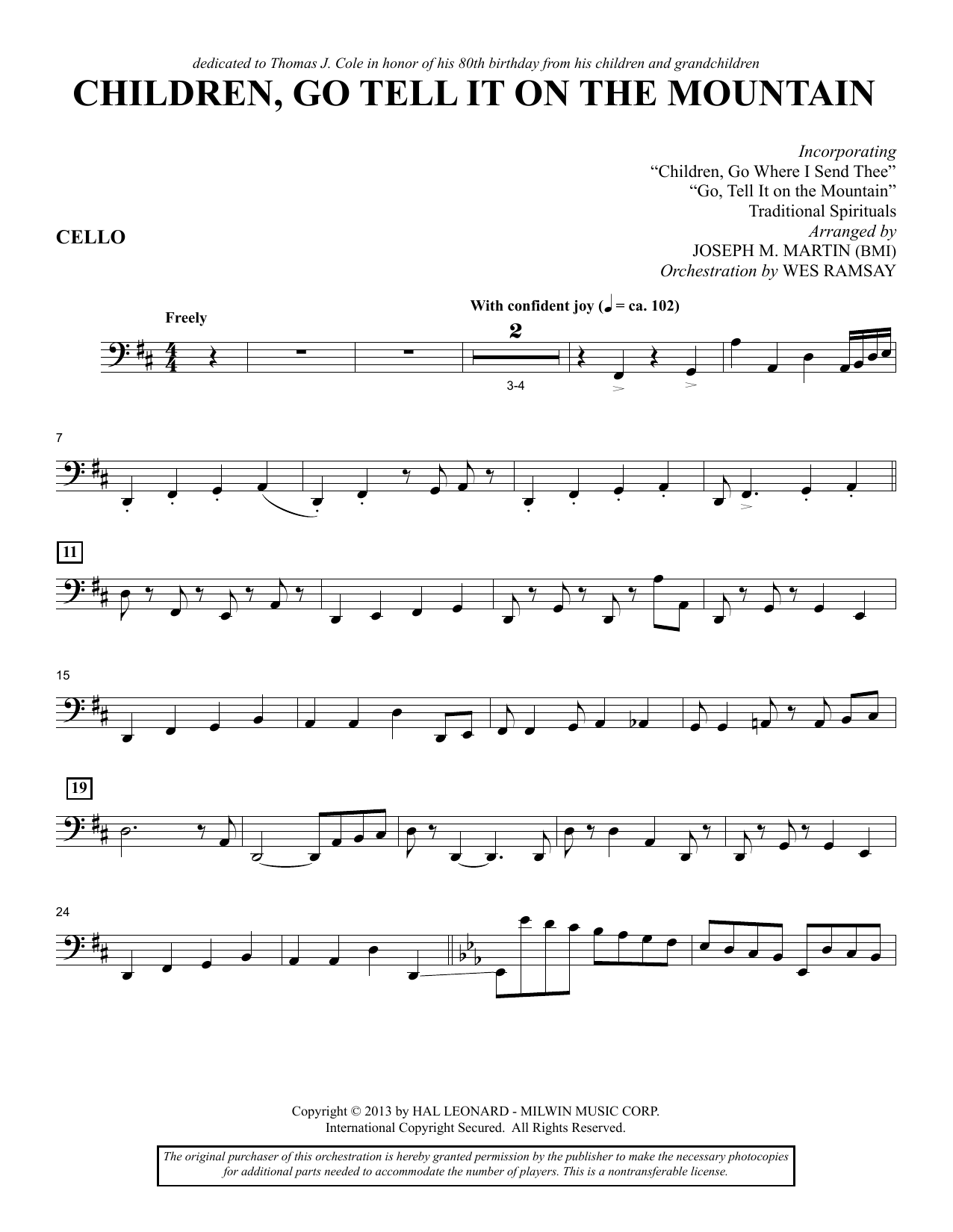 Joseph M Martin Children Go Tell It On The Mountain Cello Sheet Music Download Pdf Score 369613 I m da man featuring mike jones e 40. musicnotesroom com