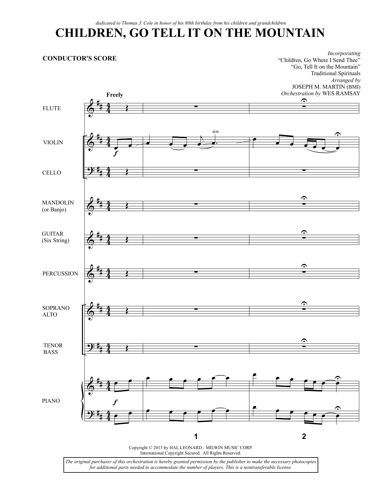 Joseph M Martin Children Go Tell It On The Mountain Full Score Sheet Music Download Pdf Score 369641 Now we recommend you to download first result e 40 tell me when to go main version w intro mp3. musicnotesroom com
