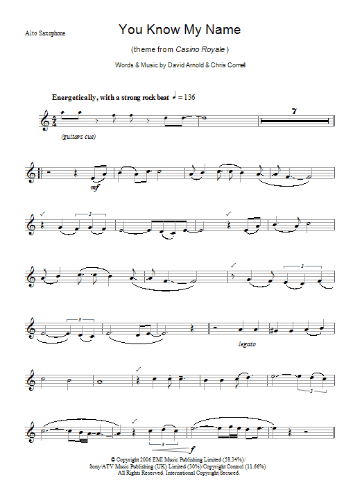 Chris Cornell You Know My Name Sheet Music Notes & Chords for Guitar Tab - Download or Print PDF