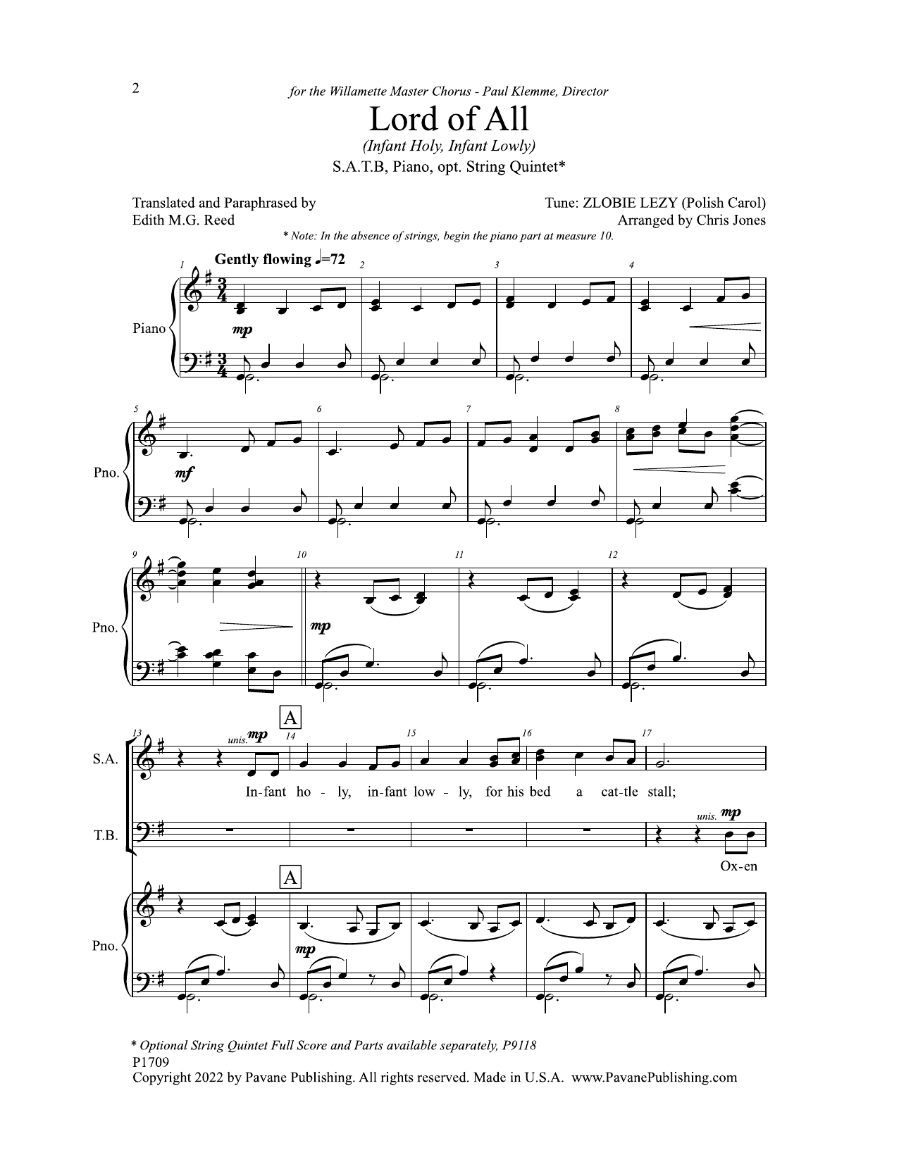 Chris Jones Lord Of All (Infant Holy, Infant Lowly) Sheet Music Notes & Chords for SATB Choir - Download or Print PDF