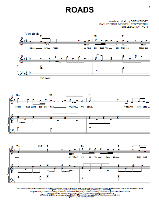 Chris Mann Roads Sheet Music Notes & Chords for Piano & Vocal - Download or Print PDF