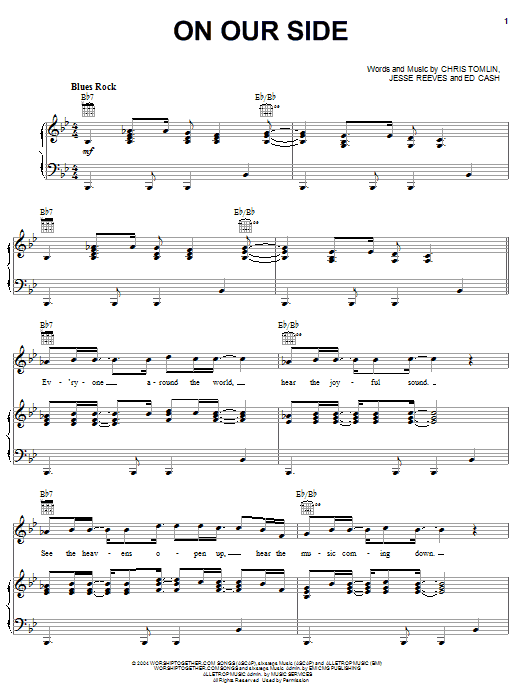 Chris Tomlin On Our Side Sheet Music Notes & Chords for Piano, Vocal & Guitar (Right-Hand Melody) - Download or Print PDF