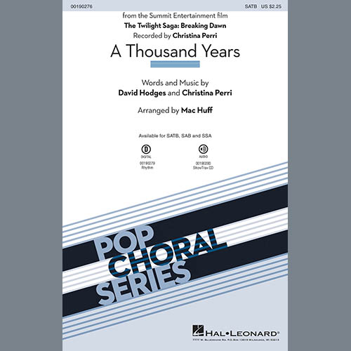 Christina Perri, A Thousand Years (arr. Mac Huff), SATB