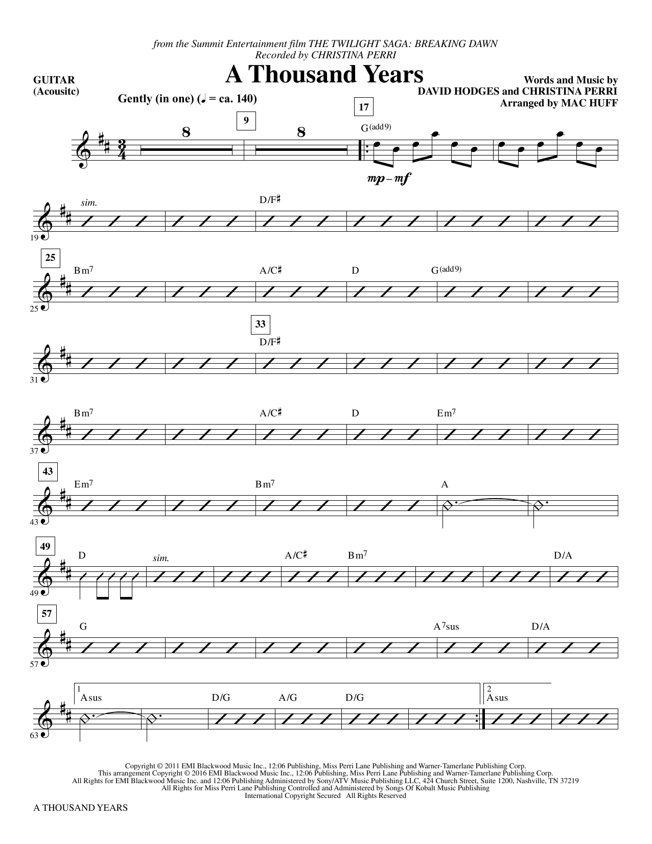 a thousand years guitar chords