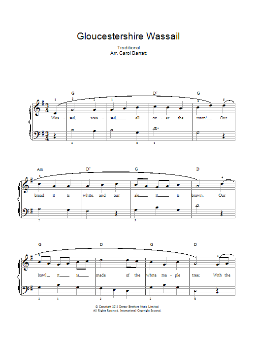 Gloucestershire Wassail sheet music