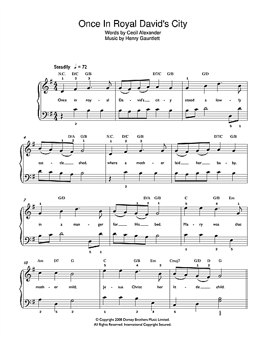 Once In Royal David's City sheet music