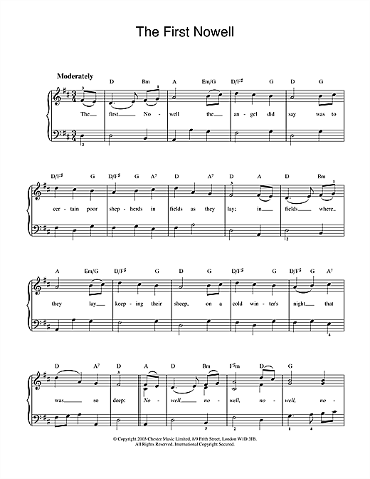 The First Nowell sheet music