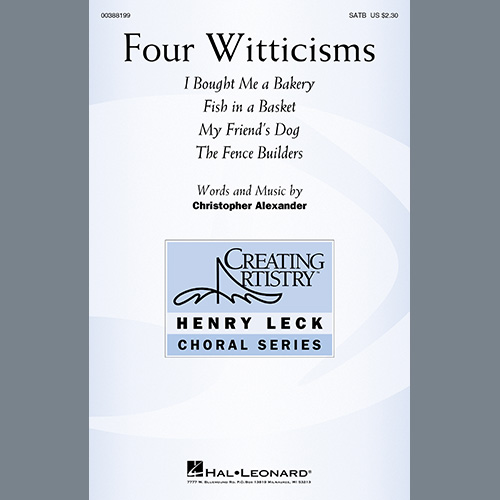 Christopher Alexander, Four Witticisms, SATB Choir